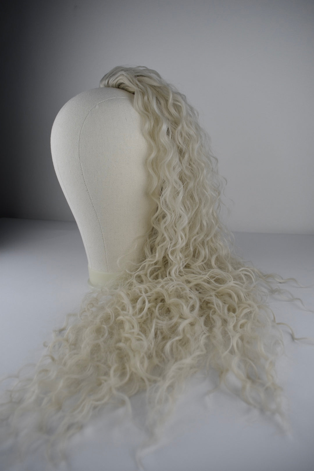 Wavy Ponytail 28" - "White Blonde"