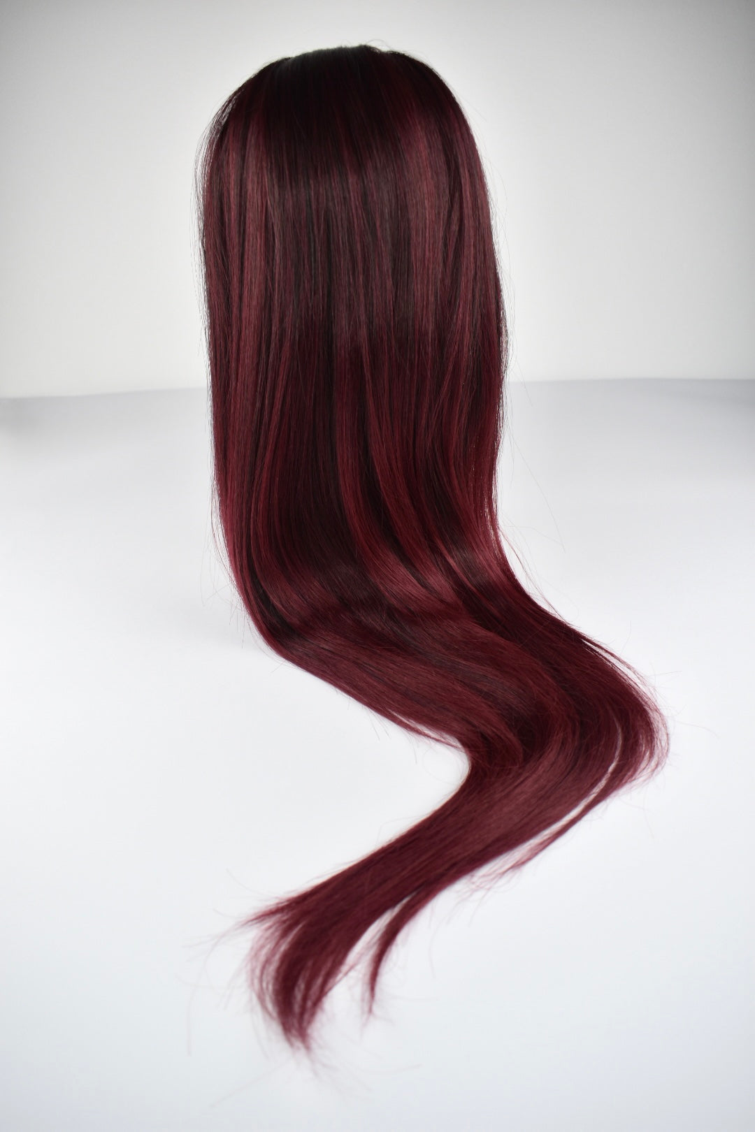 Straight Ponytail 28" - "Dark Cherry Ombré"