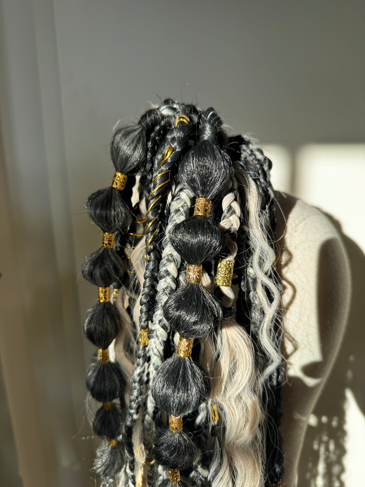 Custom Clip-In Wavy Dreads Ponytail