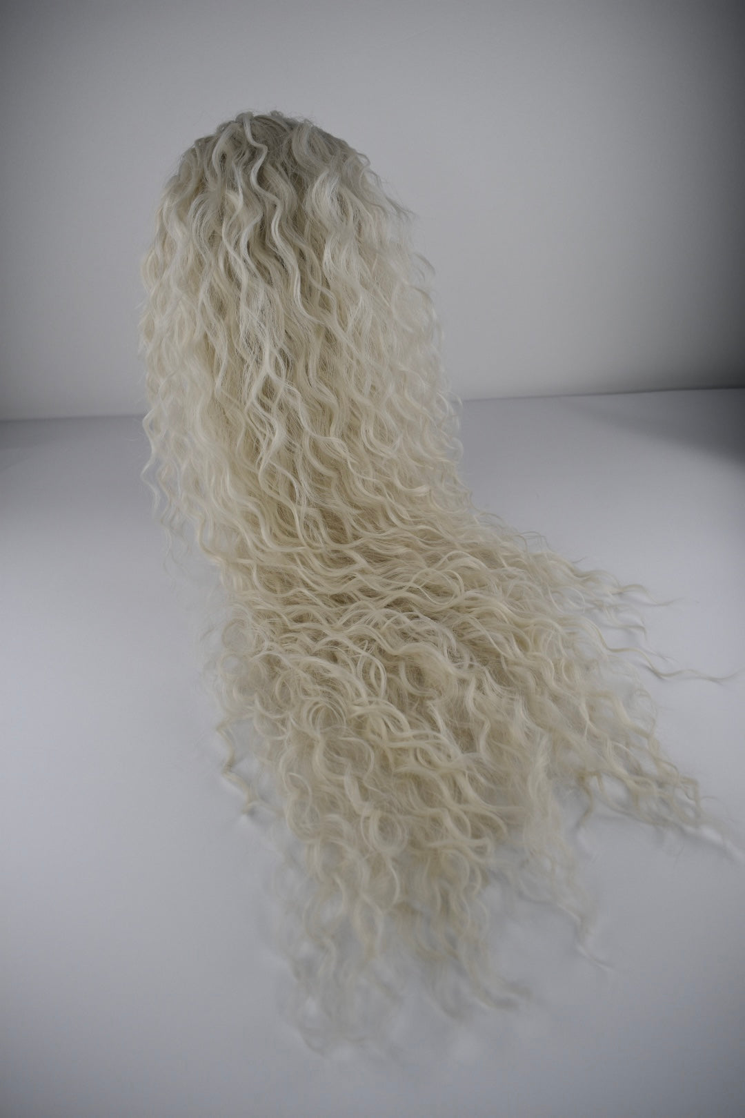 Wavy Ponytail 28" - "White Blonde"