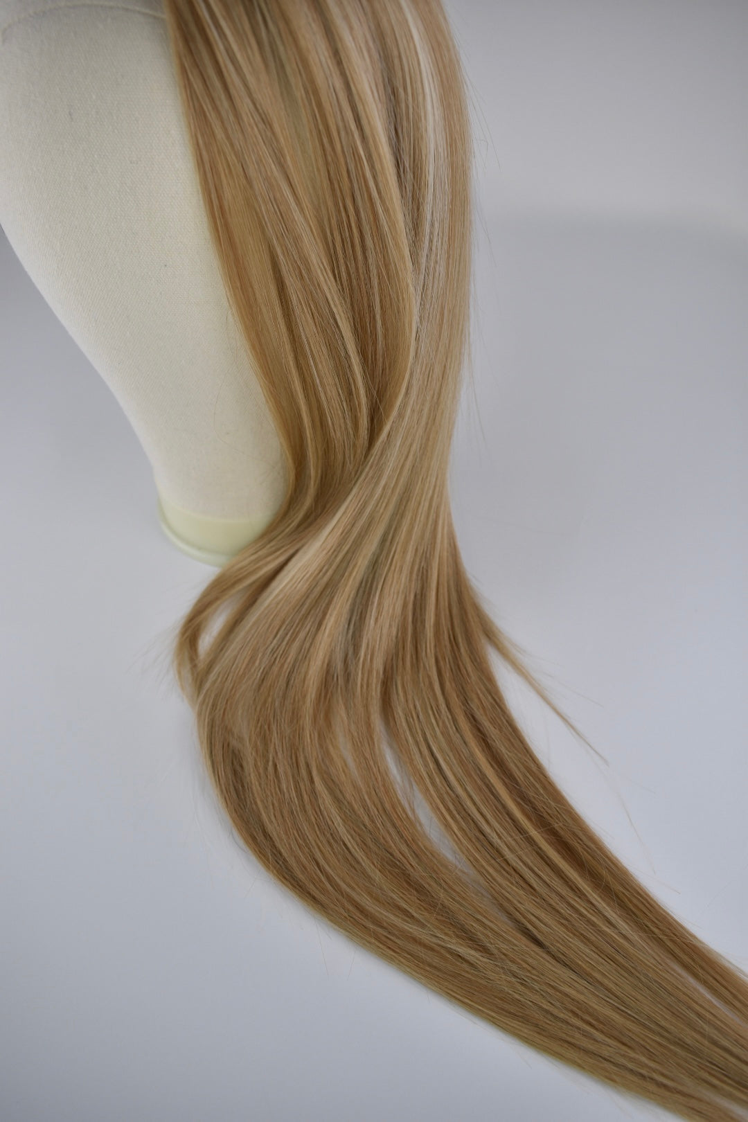 Straight Ponytail 28" - "Caramel Glow"