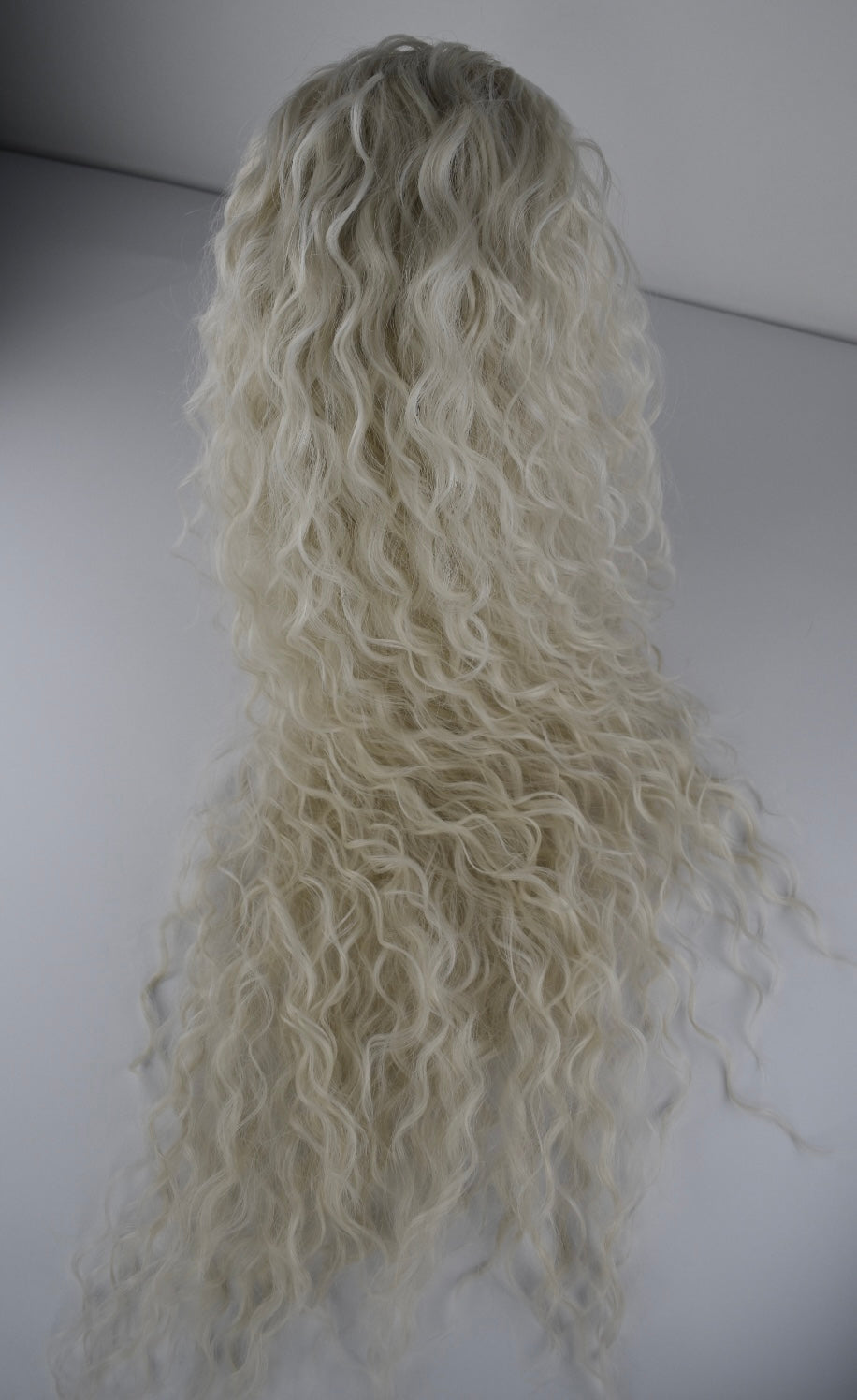 Wavy Ponytail 28" - "White Blonde"