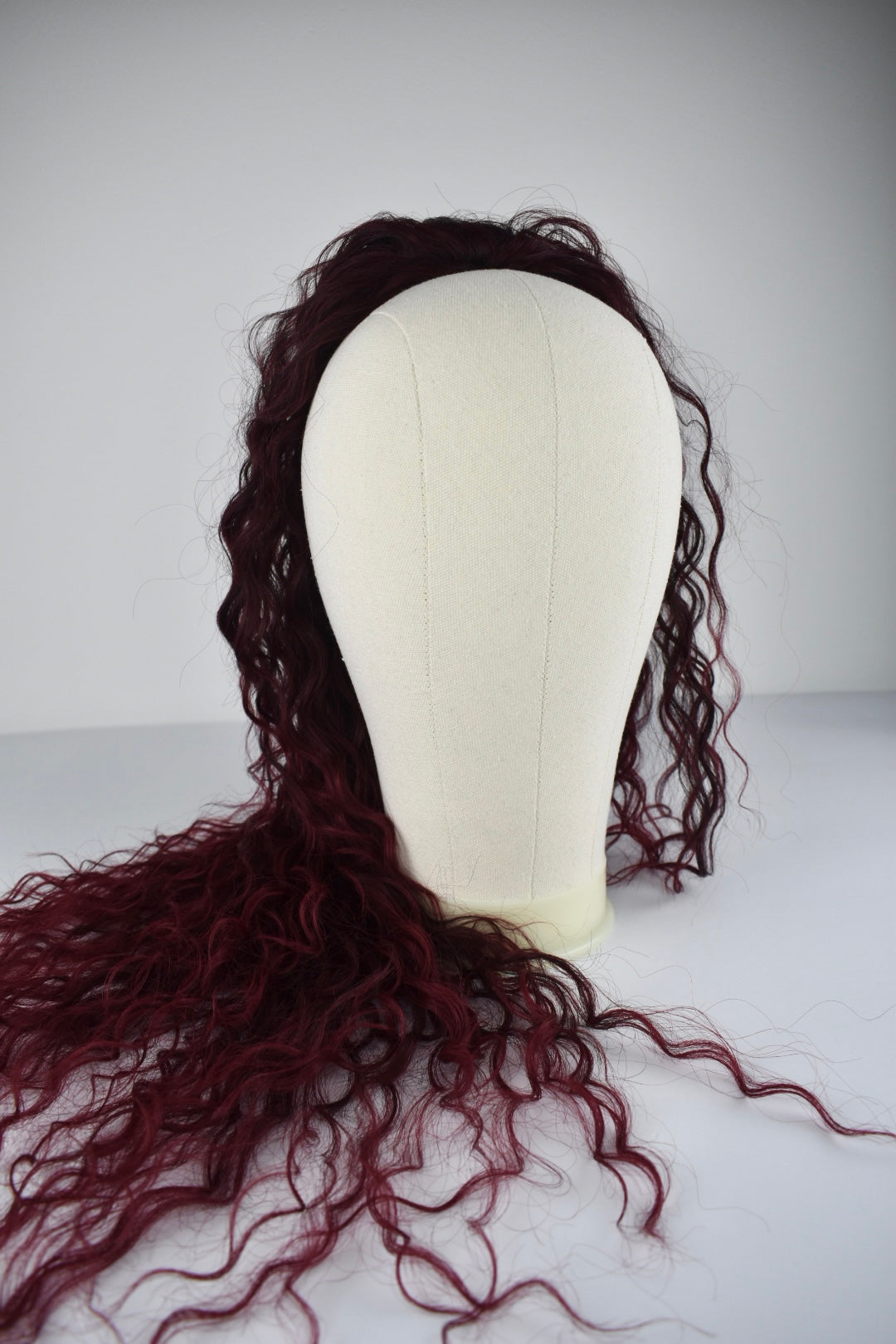 Wavy Ponytail 28" - "Dark Cherry Ombré"