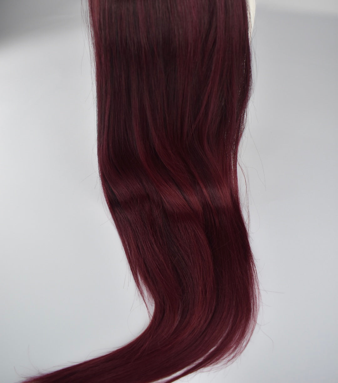 Straight Ponytail 28" - "Dark Cherry Ombré"