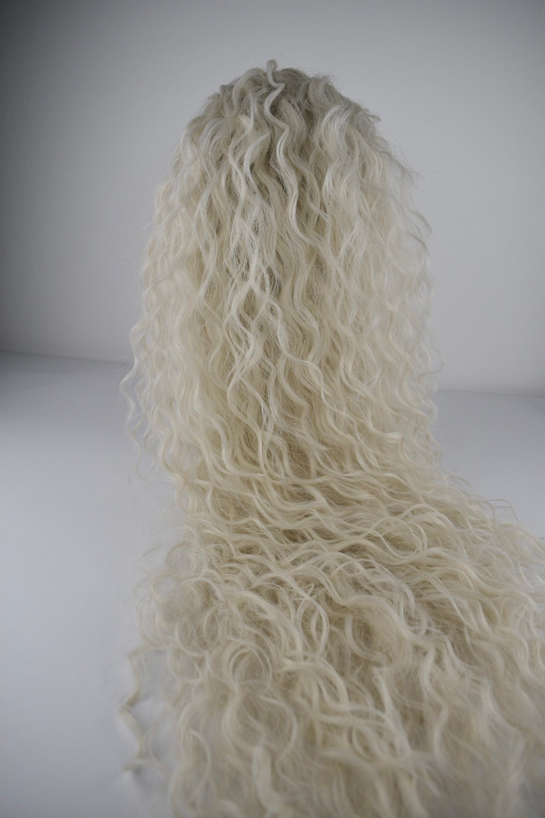 Wavy Ponytail 28" - "White Blonde"