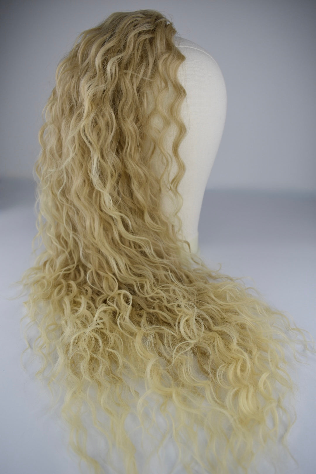 Wavy Ponytail 28" - "Light Blonde Ombré"