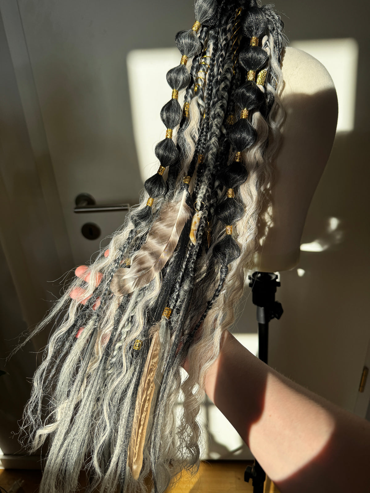 Custom Clip-In Wavy Dreads Ponytail