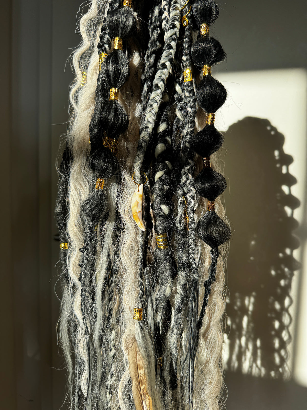 Custom Clip-In Wavy Dreads Ponytail
