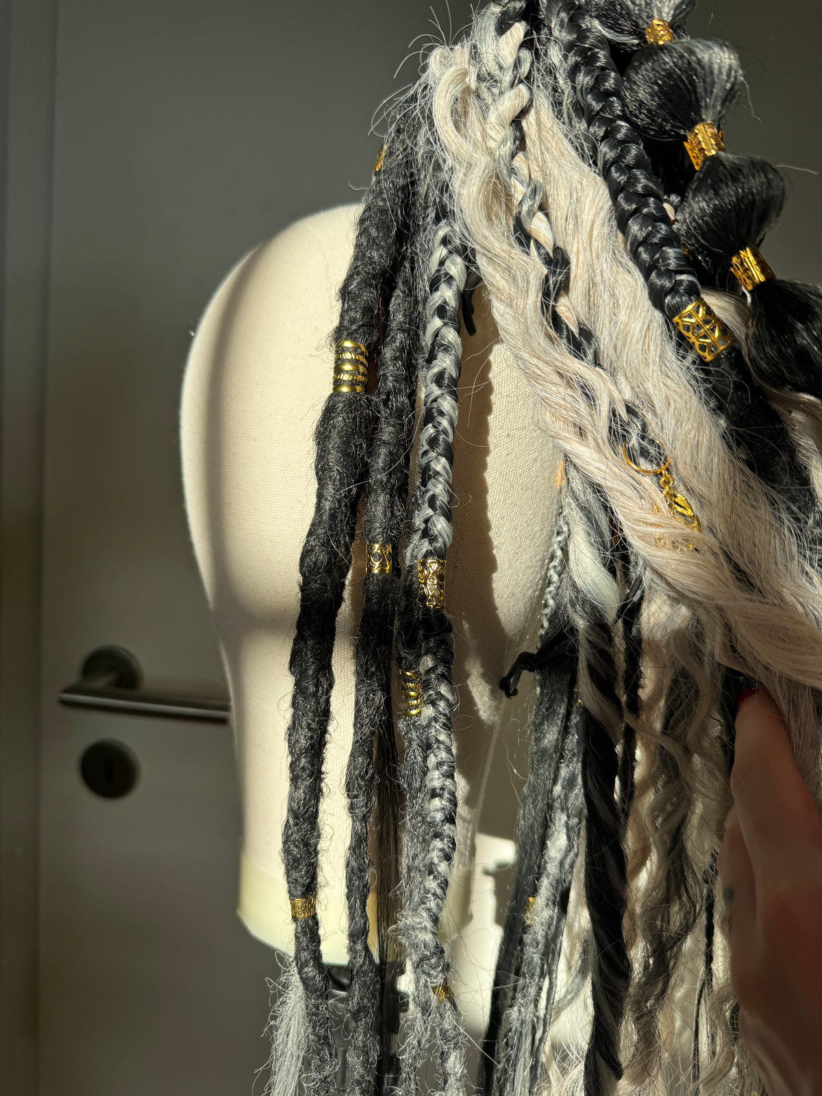 Custom Clip-In Wavy Dreads Ponytail