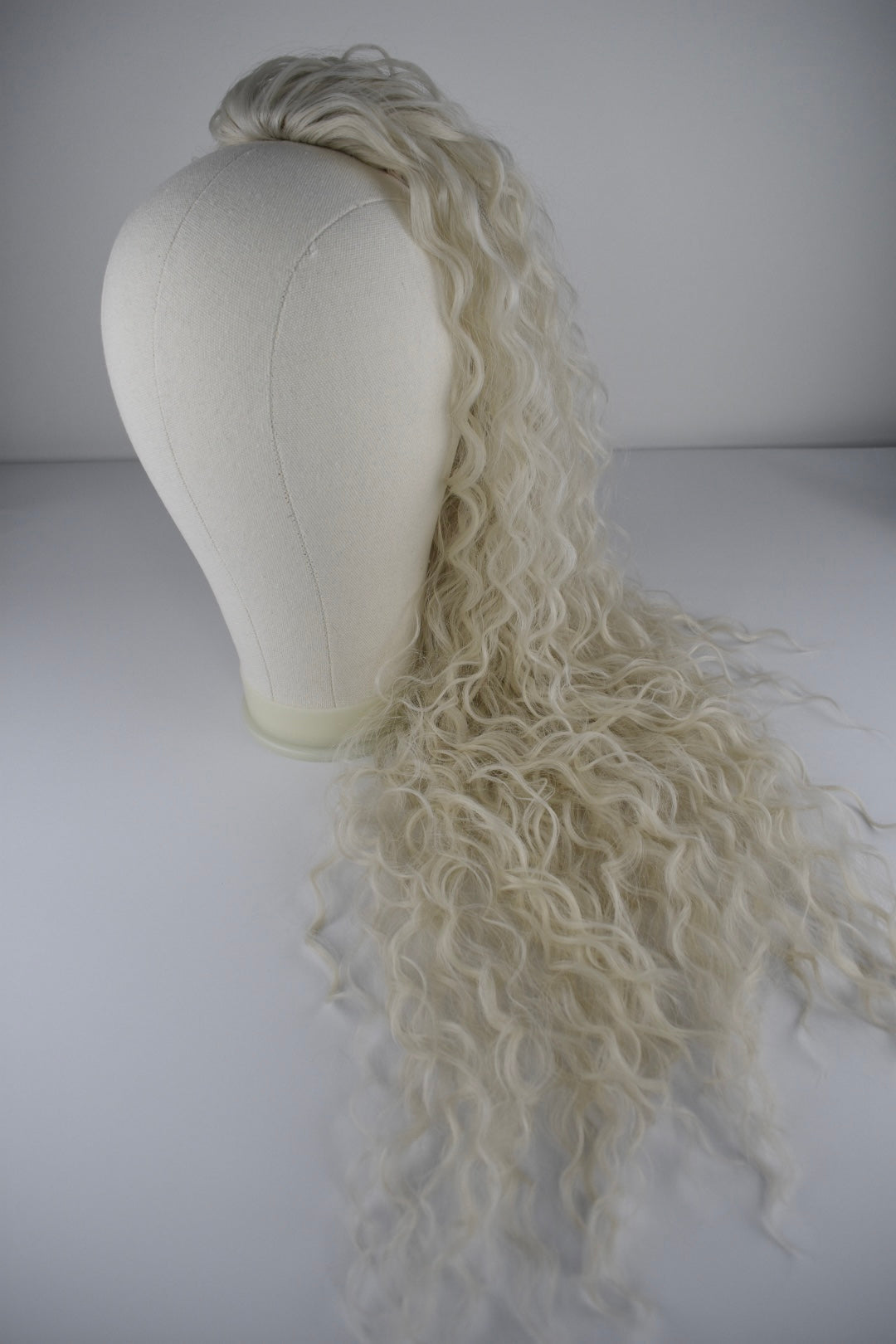 Wavy Ponytail 28" - "White Blonde"