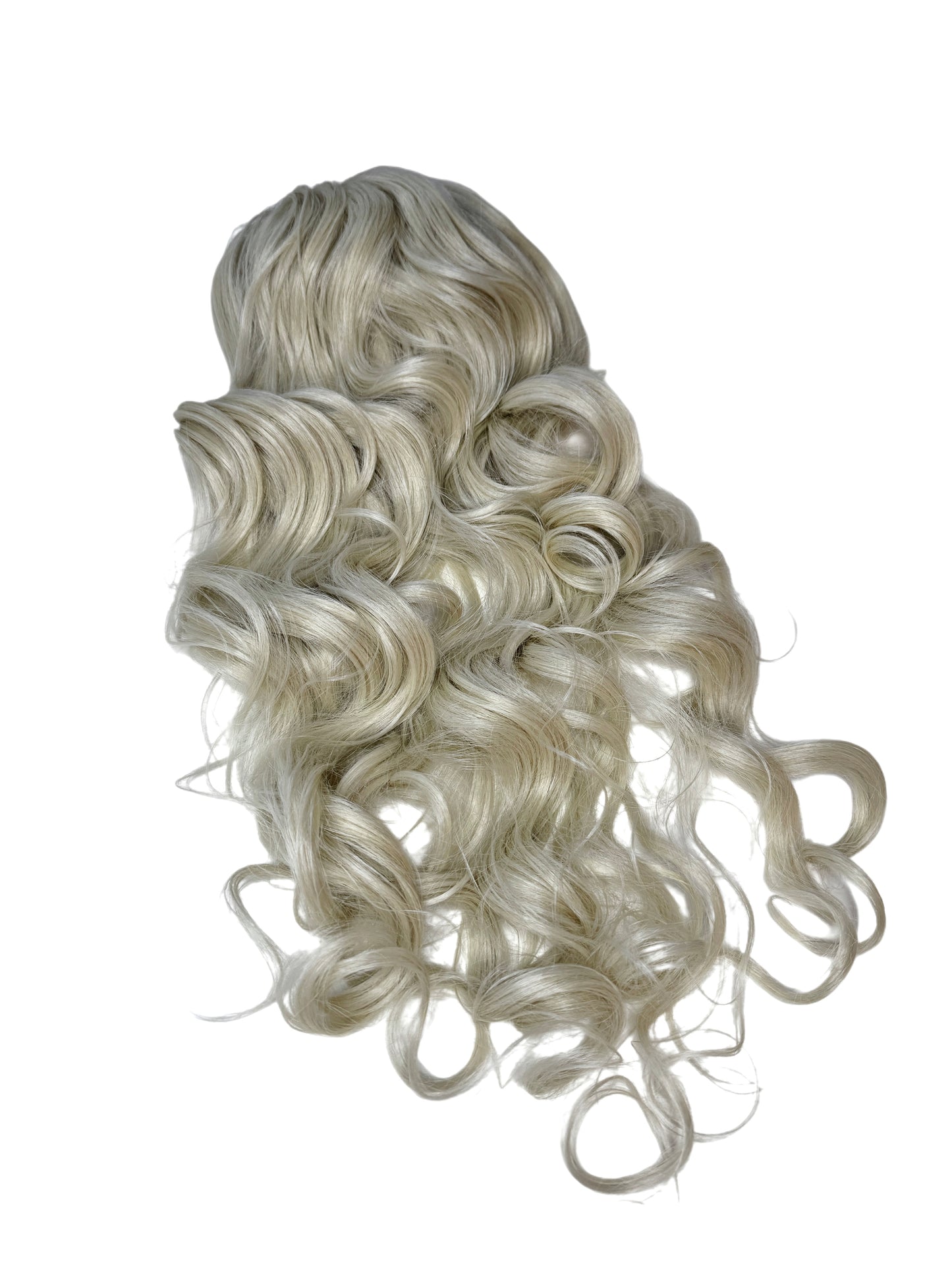 Curly Ponytail 28" - "White Blonde"