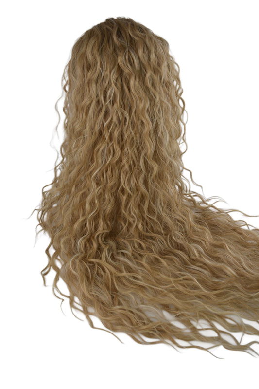 Wavy Ponytail 28" - "Caramel Glow"