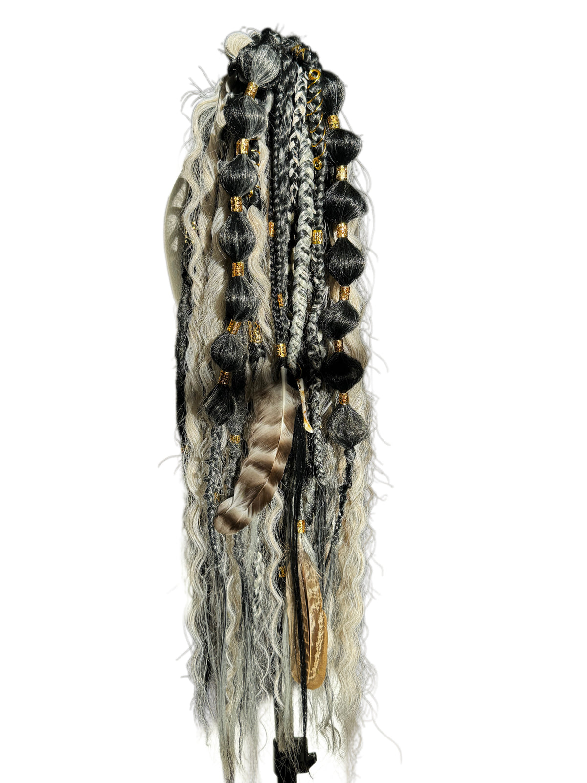 Custom Clip-In Wavy Dreads Ponytail