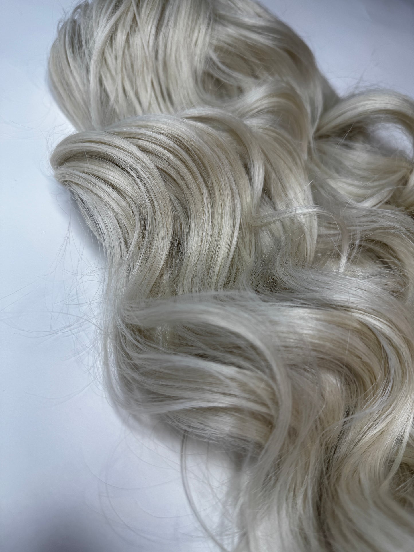 Curly Ponytail 28" - "White Blonde"